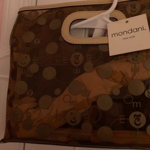 Mondani bag, clear with polka dots.